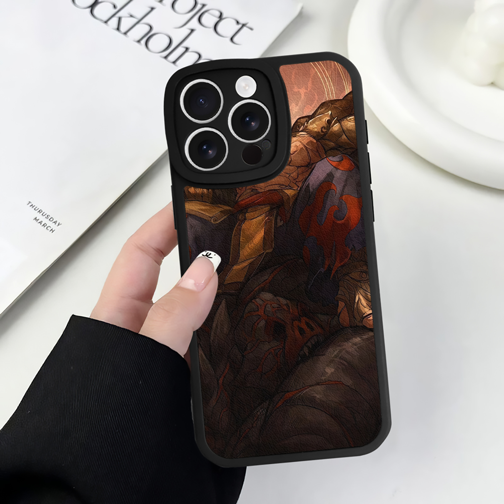 （画像用） 北斗の拳 Fist of the North Star 【iPhone 16シリーズ対応】シリコンスマホケース（レザー調） 材質：シリコン